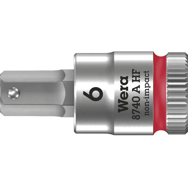 Wera 8740 A HF Zyklop 1/4" Drive Hexagon Socket Bit Metric