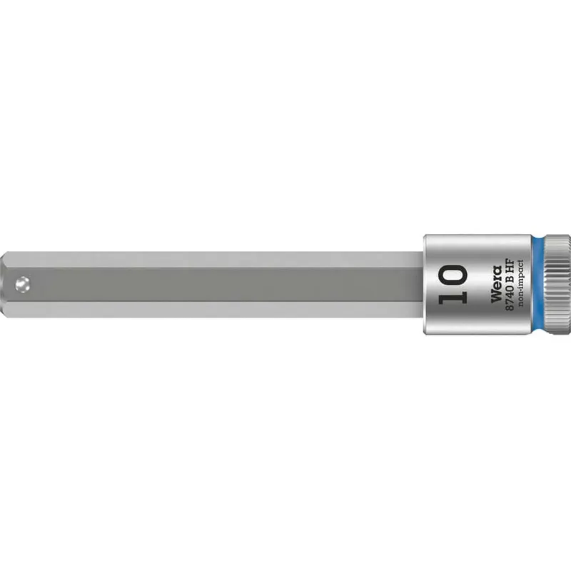 Wera 8740 B HF Zyklop 3/8" Drive Long Hexagon Socket Bit Metric