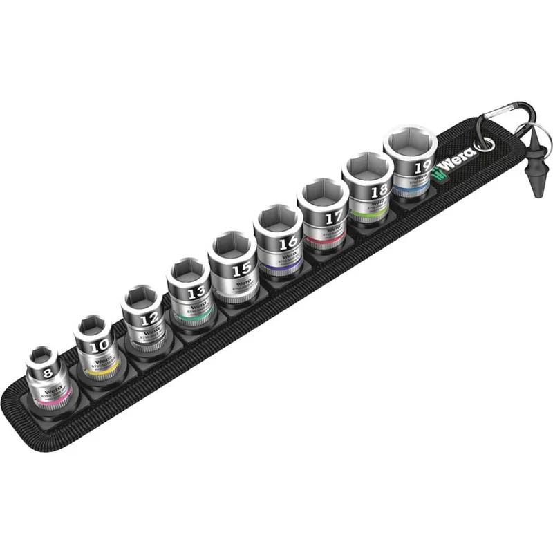 Wera 9 Piece 3/8" Drive Zyklop Socket Set