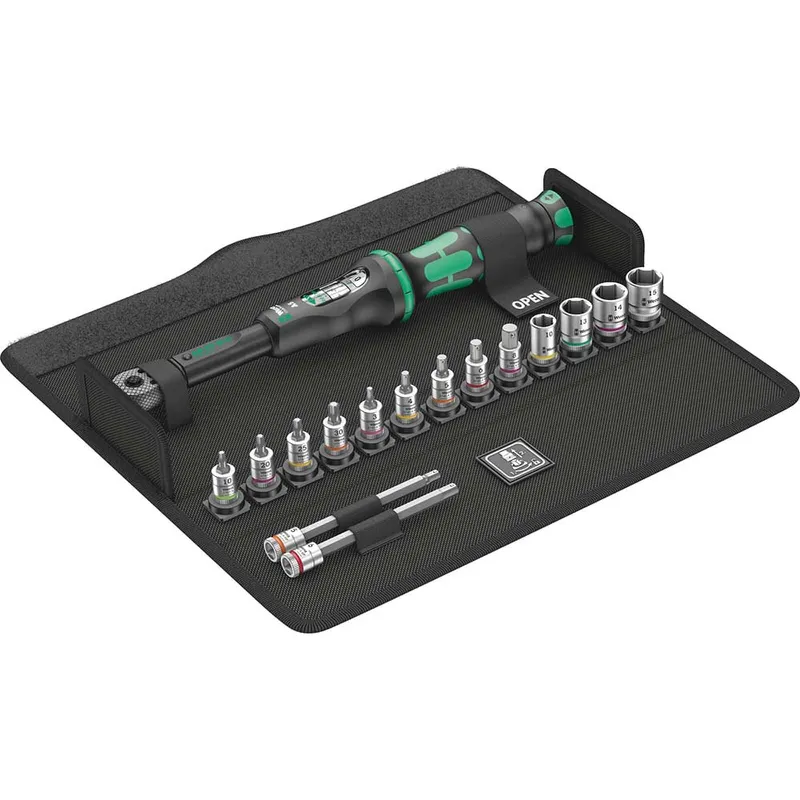 Wera 16 Piece 1/4" Bicycle Torque Wrench and Socket Set