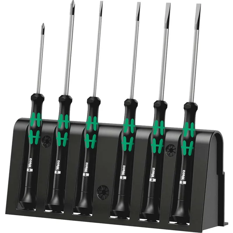 Wera 6 Piece 2035/6 B Kraftform Micro Screwdriver Set