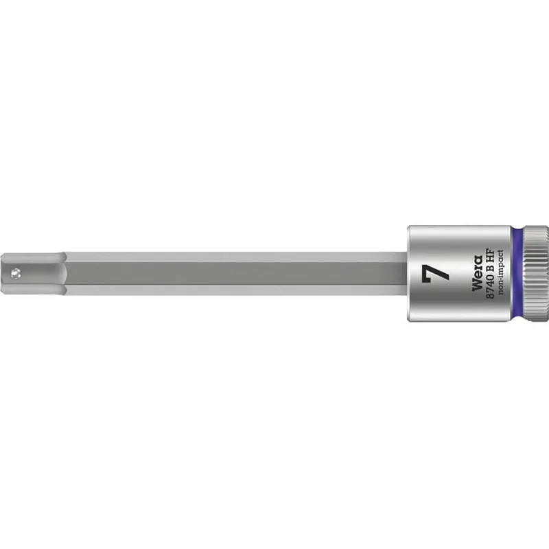 Wera 8740 B HF Zyklop 3/8" Drive Long Hexagon Socket Bit Metric
