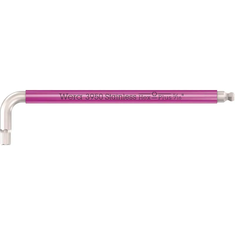 Wera 3950 SPKL Stainless Steel Multicolour Hex Key Imperial