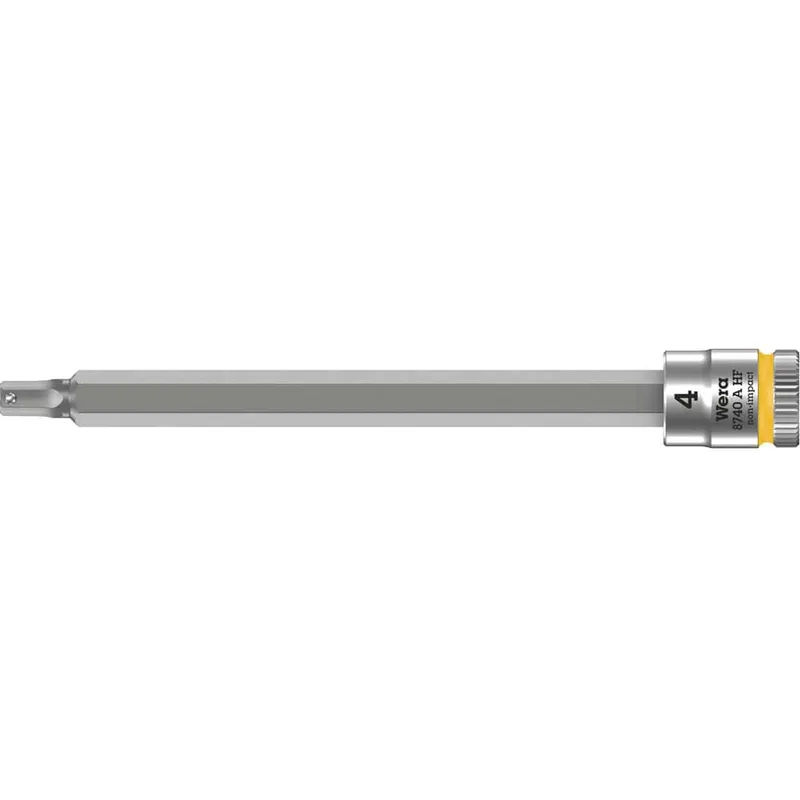 Wera 8740 A HF Zyklop 1/4" Drive Long Hexagon Socket Bit Metric