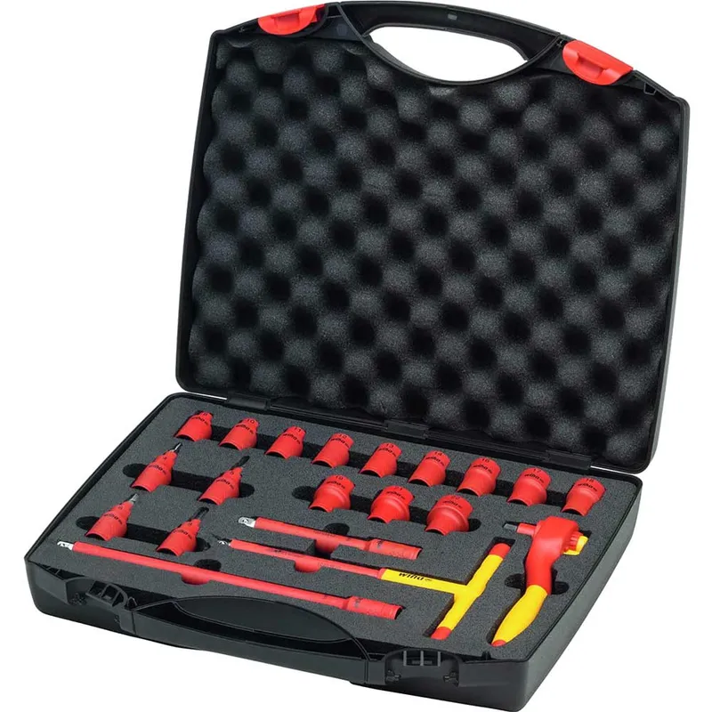 Wiha 21 Piece VDE Insulated 3/8" Drive Socket Set