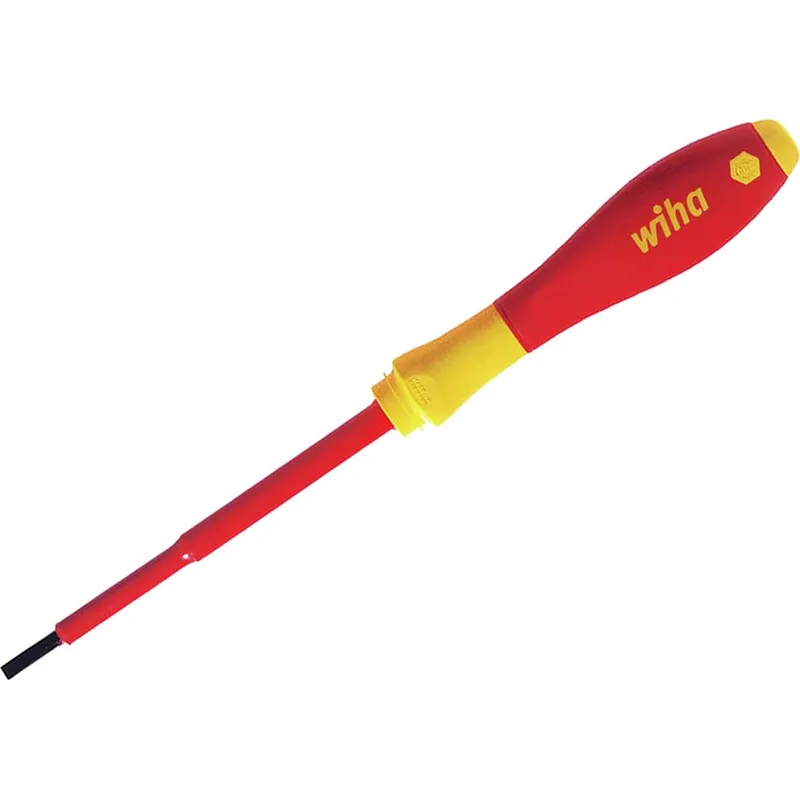 Wiha Softfinish VDE Insulated Slimfix Screwdriver Slotted