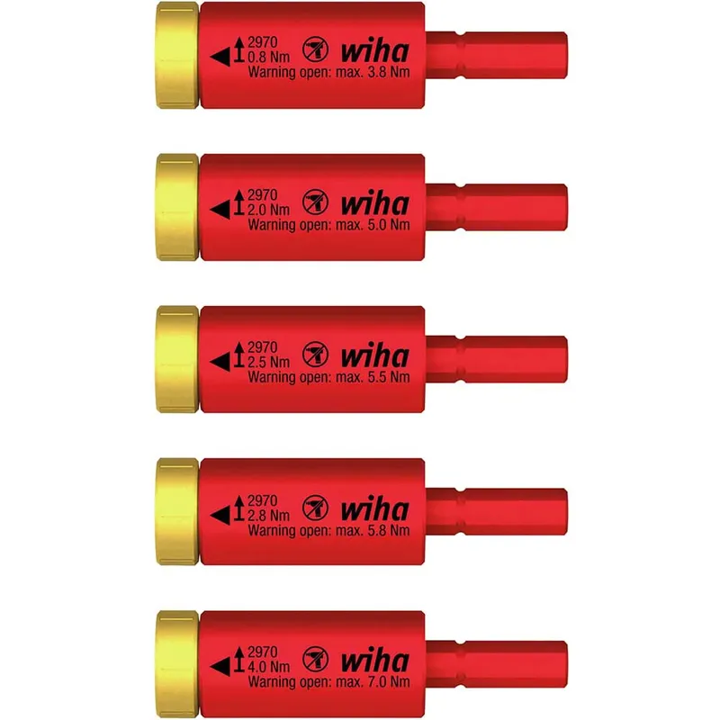 Wiha Electric 5 Piece EasyTorque Adapter Set for SlimVario Series
