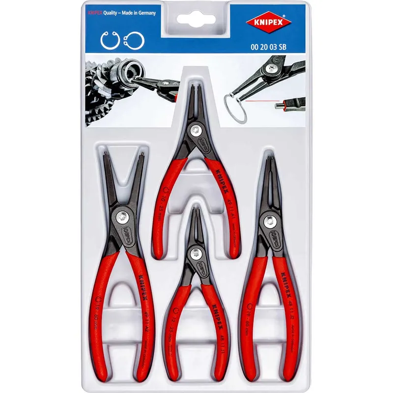 Knipex 4 Piece Precision Circlip Pliers Set