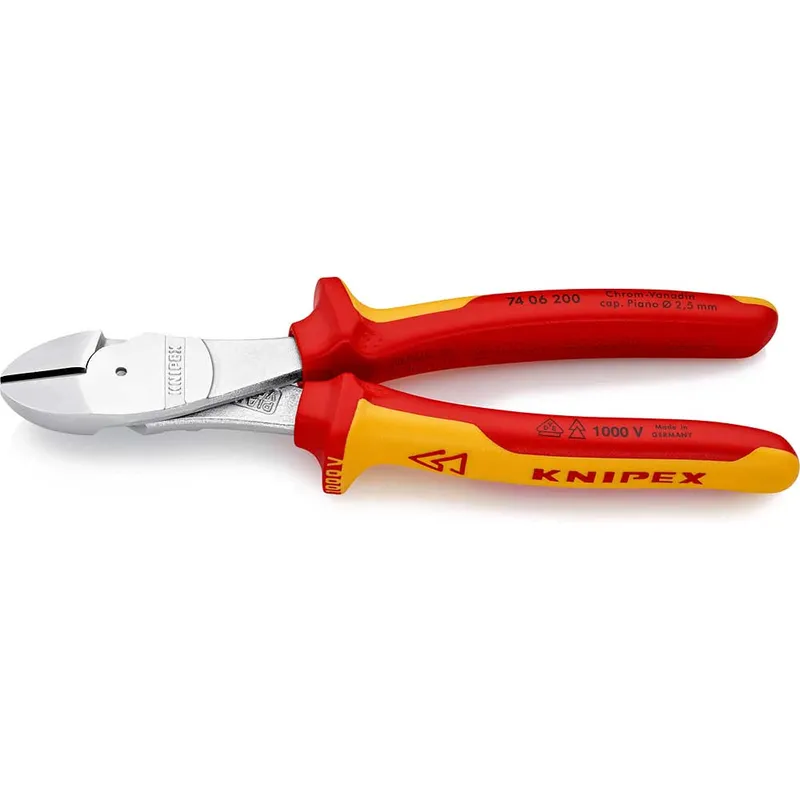 Knipex 74 06 VDE Insulated High Leverage Diagonal Cutting Pliers