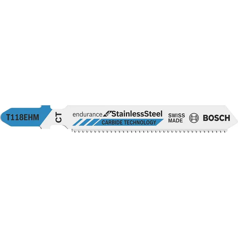 Bosch T118 EHM Stainless Steel Cutting Jigsaw Blades