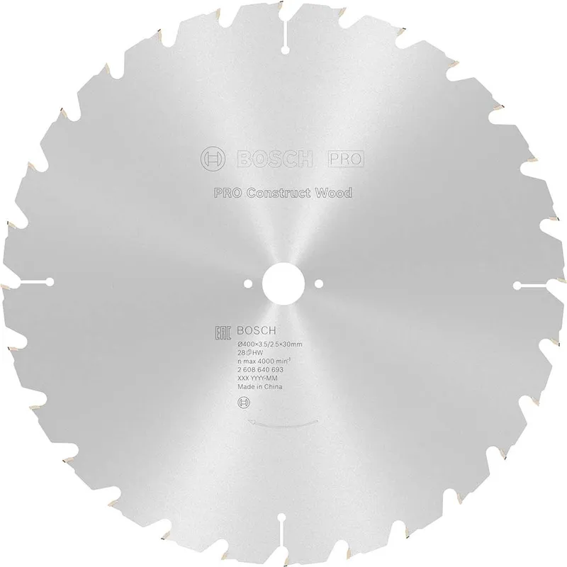 Bosch PRO Construct Nail Proof Wood Cutting Table Saw Blade