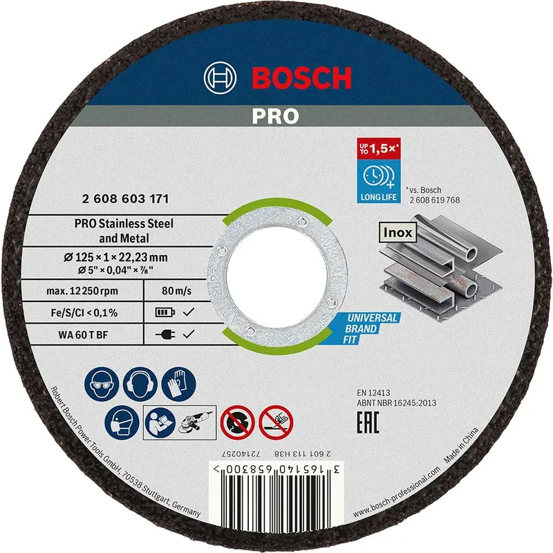 Bosch PRO Rapido Thin Inox Stainless Steel Cutting Disc