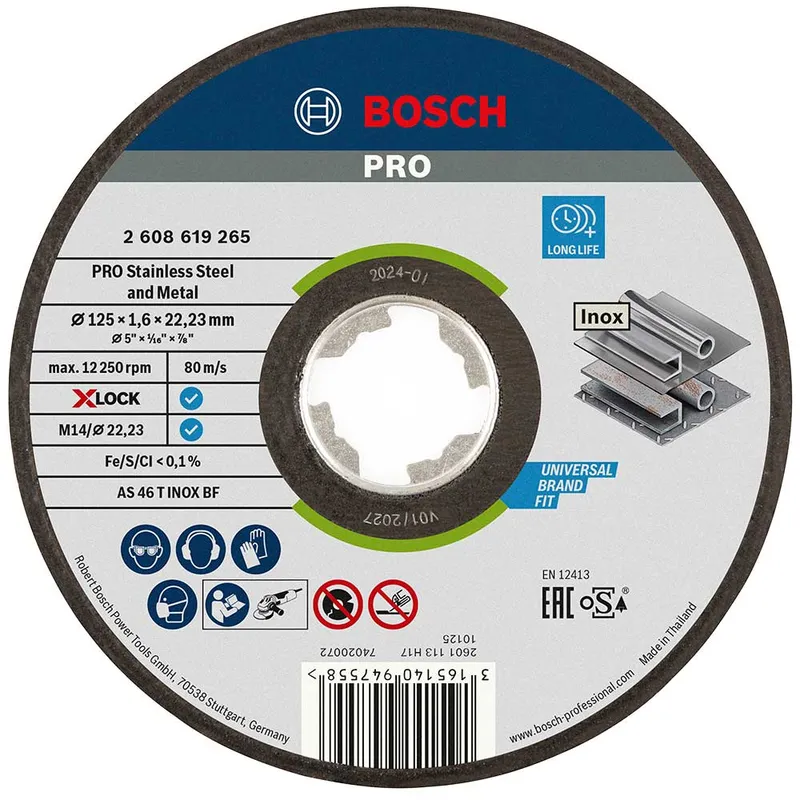 Bosch PRO X Lock Inox Cutting Disc