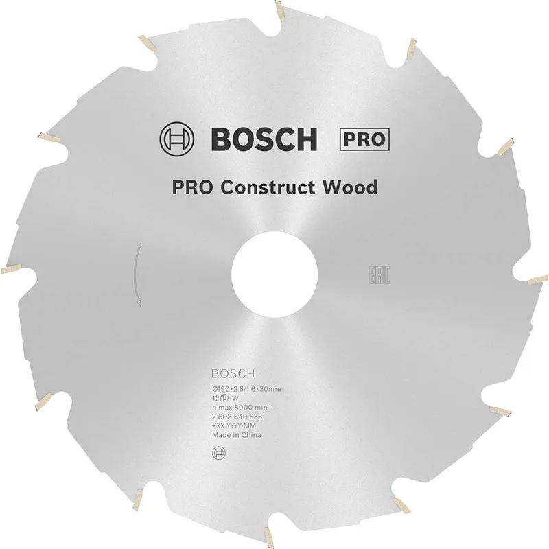 Bosch PRO Construct Wood Cutting Saw Blade
