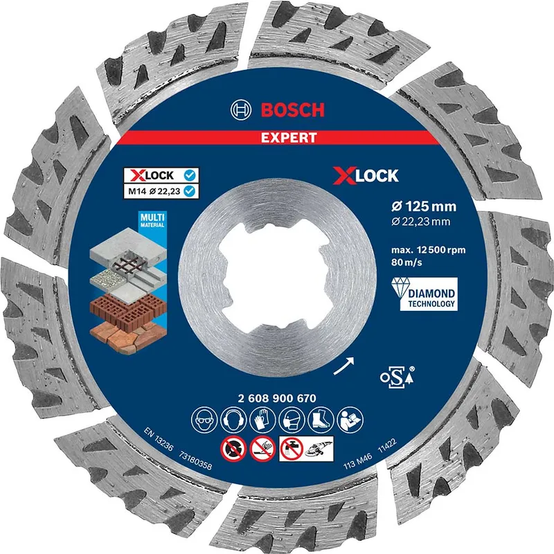 Bosch EXPERT Multi Material X Lock Diamond Cutting Disc