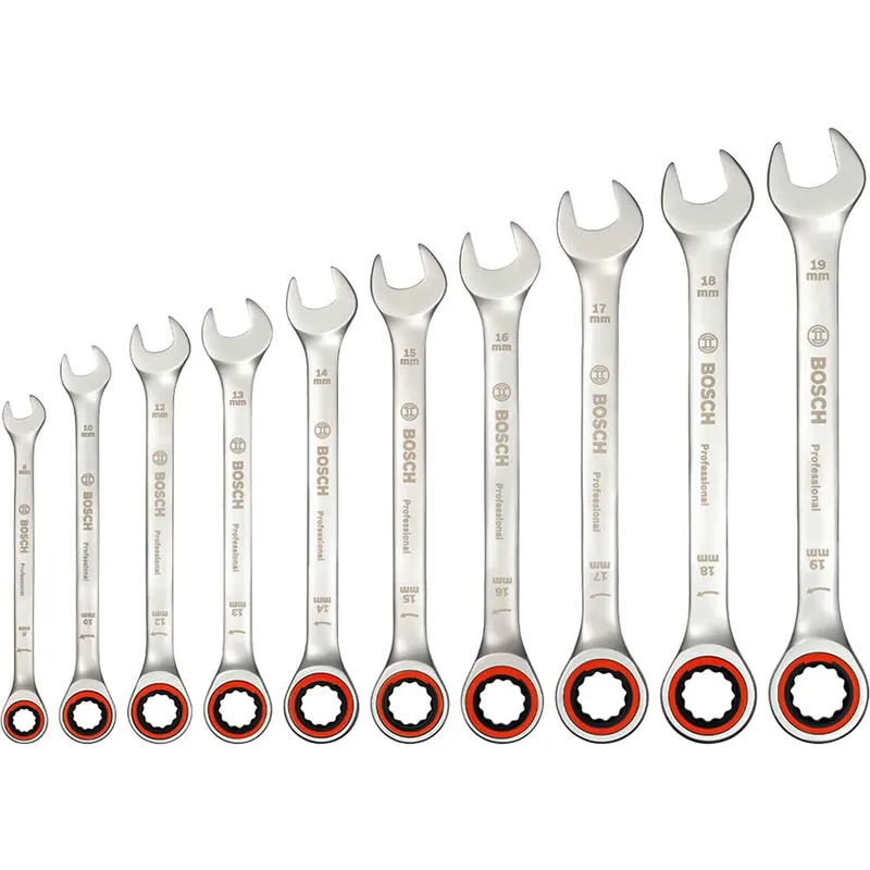 Bosch Professional 10 Piece Ratchet Spanner Set