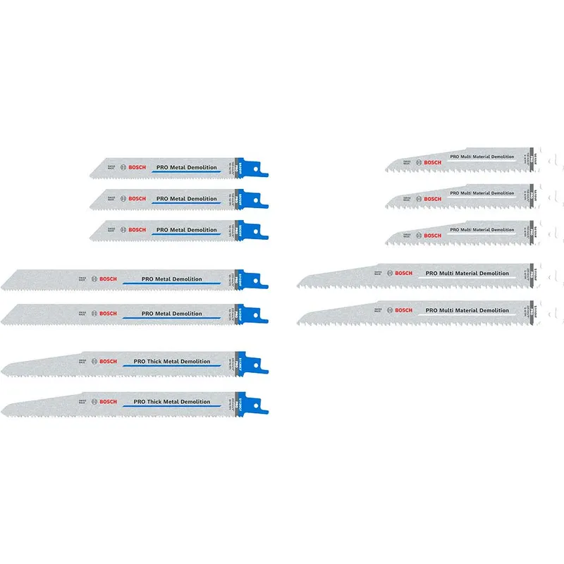 Bosch PRO 12 Piece Demolition Reciprocating Saw Blade Set