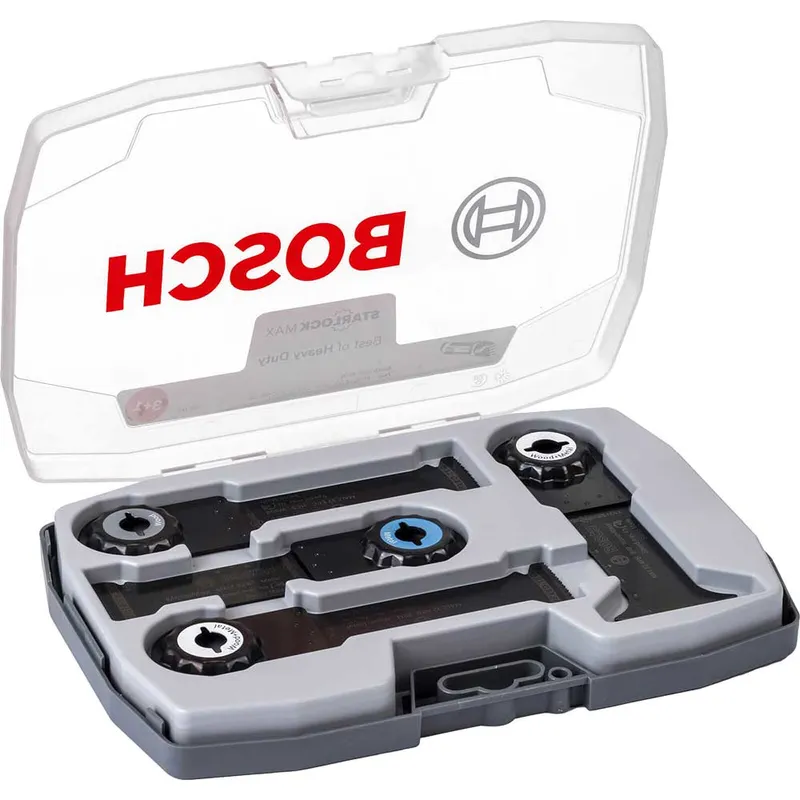 Bosch 4 Piece Universal Starlock Max Oscillating Multi Tool Cutting Blade Set