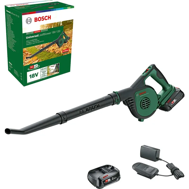 Bosch UNIVERSALLEAFBLOWER 18V-130 P4A 18v Cordless Garden Leaf and Workshop Blower