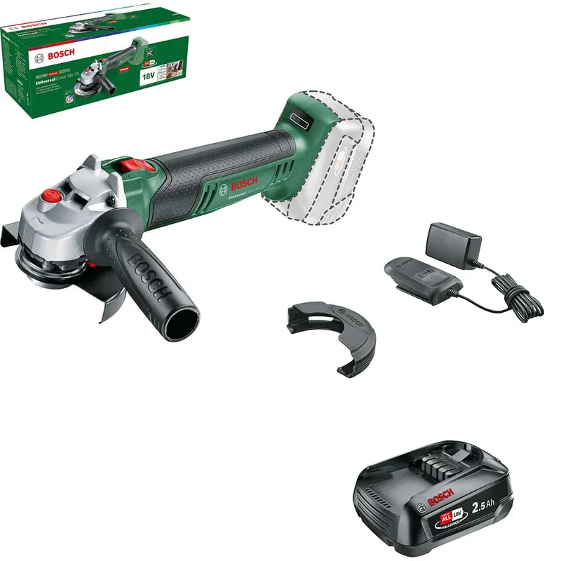 Bosch UNIVERSALGRIND 18V-75 P4A 18v Cordless Angle Grinder 115mm