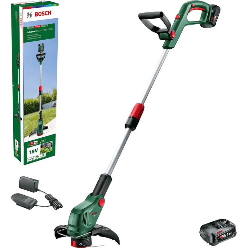 Bosch UNIVERSALGRASSCUT 18V-26-500 P4A 18v Cordless Grass Trimmer and Edger 260mm