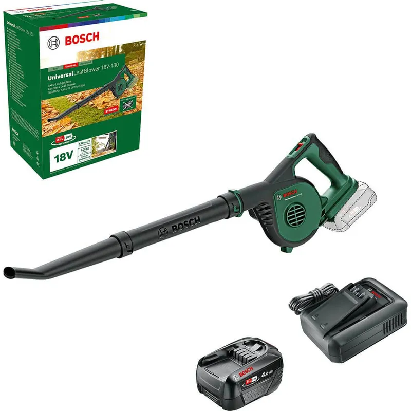 Bosch UNIVERSALLEAFBLOWER 18V-130 P4A 18v Cordless Garden Leaf and Workshop Blower