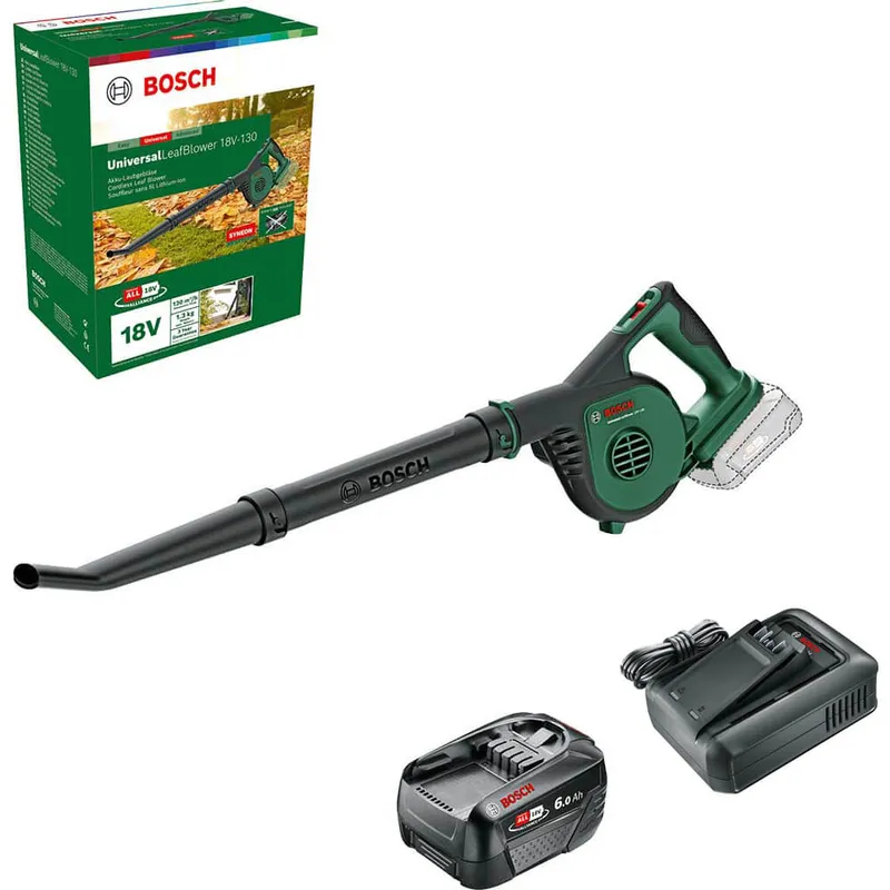 Bosch UNIVERSALLEAFBLOWER 18V-130 P4A 18v Cordless Garden Leaf and Workshop Blower