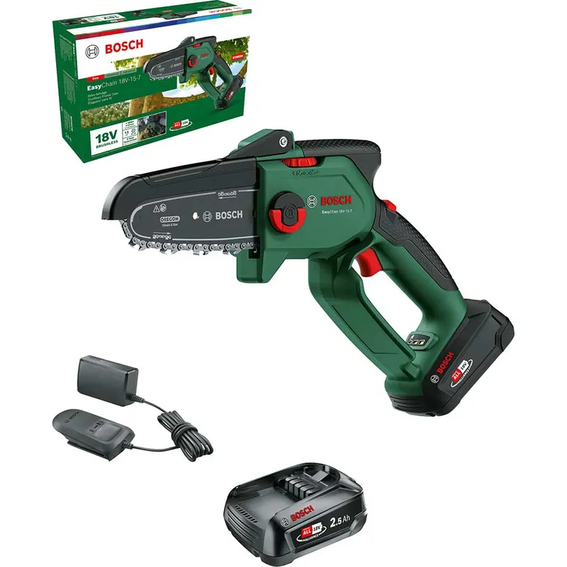 Bosch EASYCHAIN 18V-15-7 P4A 18v Cordless Brushless Chainsaw 150mm