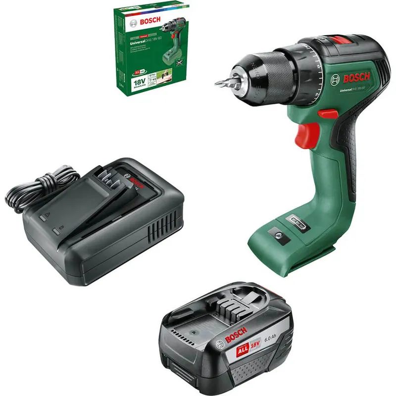 Bosch UNIVERSALDRILL 18V-60 P4A 18v Cordless Drill Driver