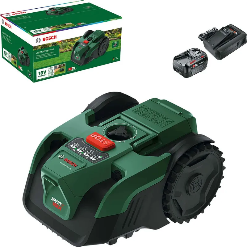 Bosch VISIMOW 18V-100 P4A 18v Cordless Camera Robotic Lawnmower 155mm