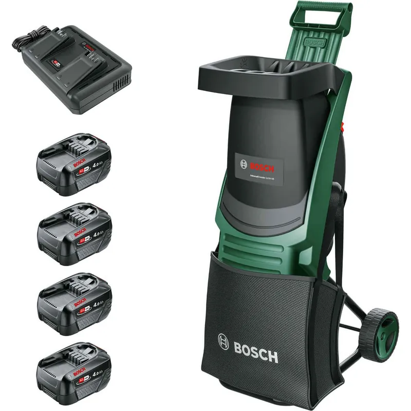 Bosch UNIVERSALSHREDDER 2X18V-25 P4A 36v Cordless Garden Shredder