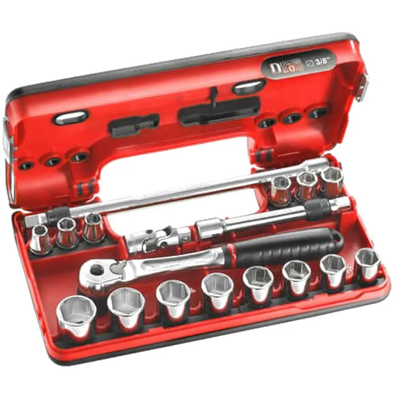 Facom 18 Piece 3/8" Drive Hex Socket Set Metric in Detection Box