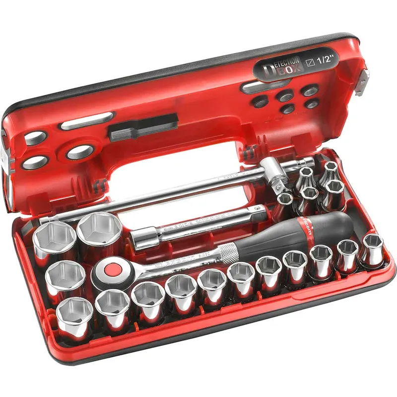 Facom 22 Piece 1/2" Drive Socket Set Metric in Detection Box
