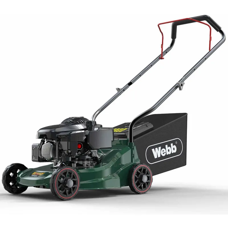 Webb Classic WER16DV130 Petrol Poly Deck Rotary Lawnmower 390mm FREE Safety Glasses, Gloves & Oil Worth £15