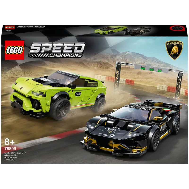 LEGO 76899 Speed Champions Lamborghini Urus ST-X and Lamborghini Huracan Super Trofeo