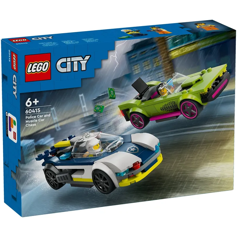 LEGO City Police Car and Muscle Car Chase 60415
