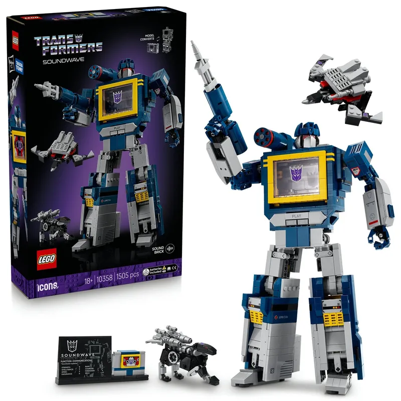 LEGO Icons Transformers Soundwave Model Kit 10358