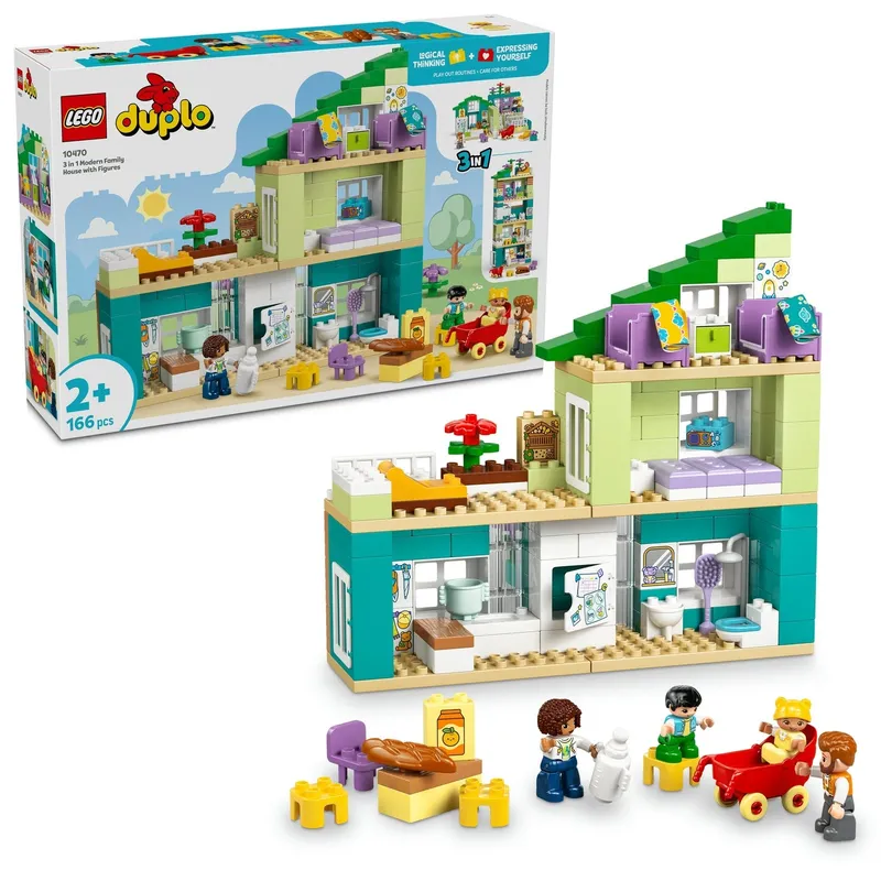 LEGO Duplo 3 in 1 Modern Family House with Figures 10470