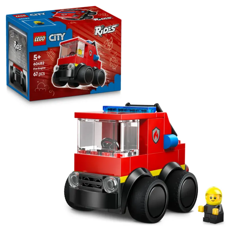 LEGO City Rides Fire Engine Toy Building Set 60482