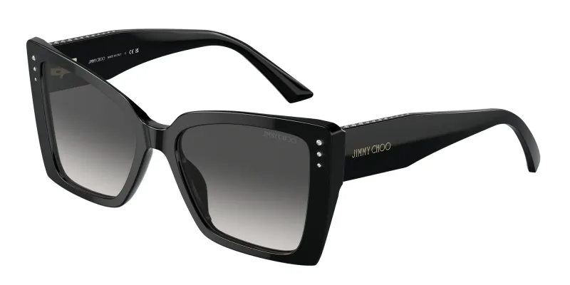 Jimmy Choo Woman Jimmy Choo JC5001B 50008G Sunglasses Acetate Black Grey Butterfly Normal Shaded