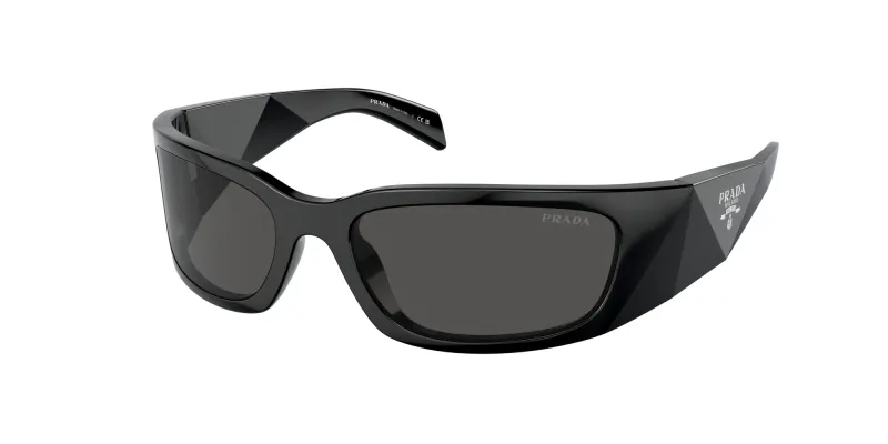 Prada Woman Prada PR A14S 1AB5S0 Sunglasses Acetate Black Grey Butterfly Normal