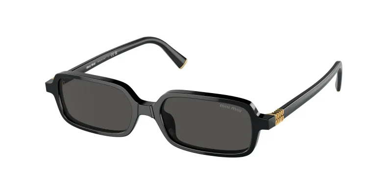 Miu Miu Woman Miu Miu MU 11ZS 16K5S0 Sunglasses Acetate Black Grey Squared Normal