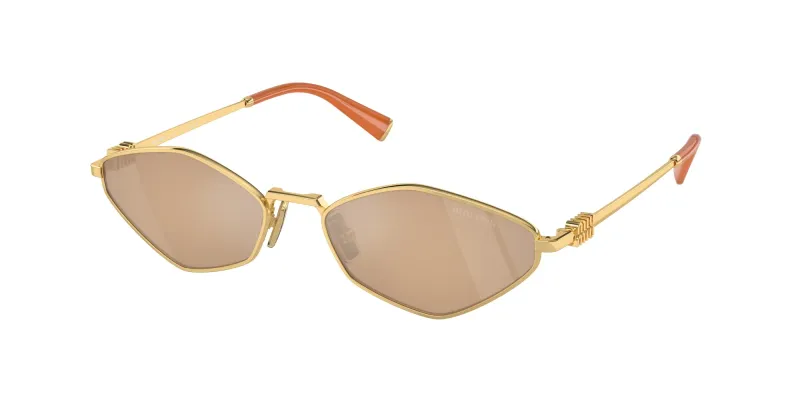 Miu Miu Woman Miu Miu MU 56ZS 5AK40D Sunglasses Metal Gold Geometric Normal