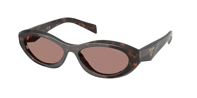 Prada Woman Prada PR 26ZS 17N60B Sunglasses Acetate Turtle Brown Geometric Normal