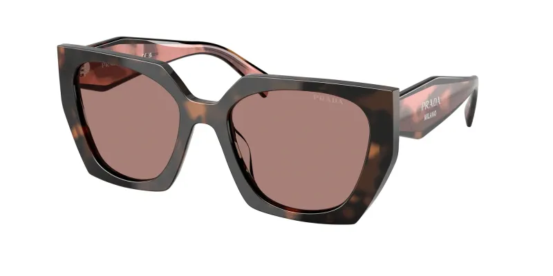 Prada Woman Prada PR 15WS 23A60B Sunglasses Acetate Turtle Brown Squared Normal
