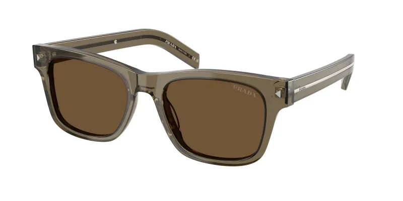 Prada Man Prada PR A17S 18T70F Sunglasses Acetate Brown Brown Squared Normal