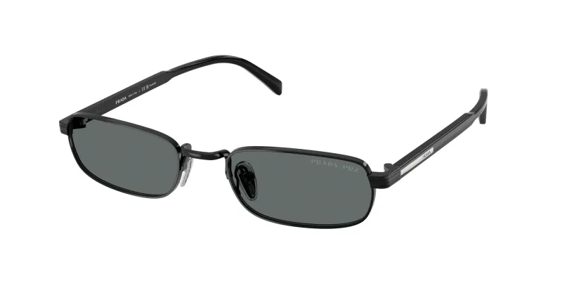 Prada Man Prada PR B54S 1AB5Z1 Sunglasses Metal Black Grey Squared Polarized