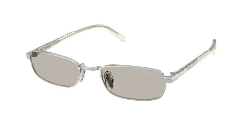 Prada Man Prada PR B54S 1BC30P Sunglasses Metal Silver Brown Squared Normal