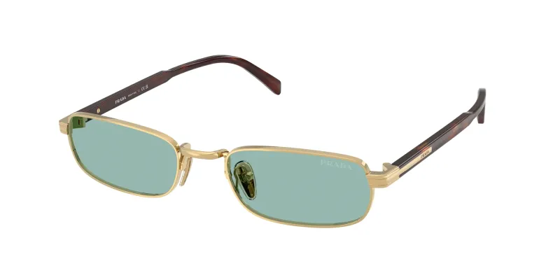 Prada Man Prada PR B54S 5AK40K Sunglasses Metal Gold Green Squared Normal