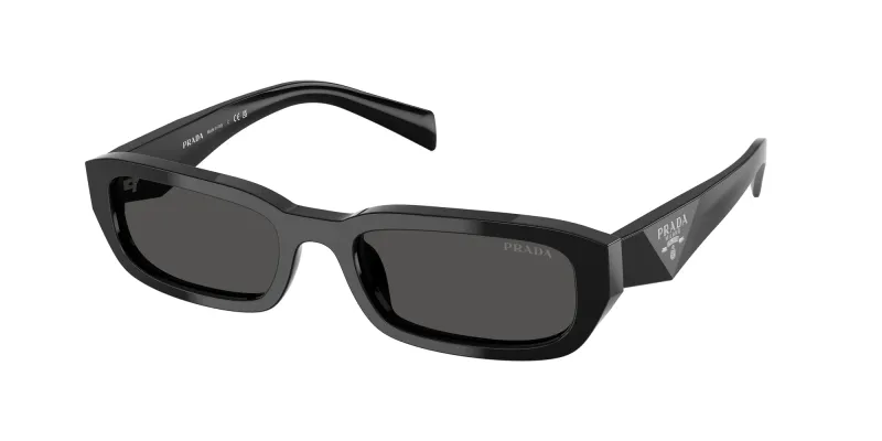 Prada Woman Prada PR B06S 16K08Z Sunglasses Acetate Black Grey Squared Normal